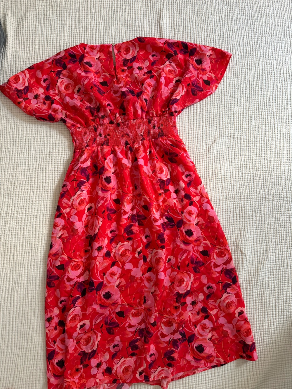 Kensie Red and Pink Floral Dress